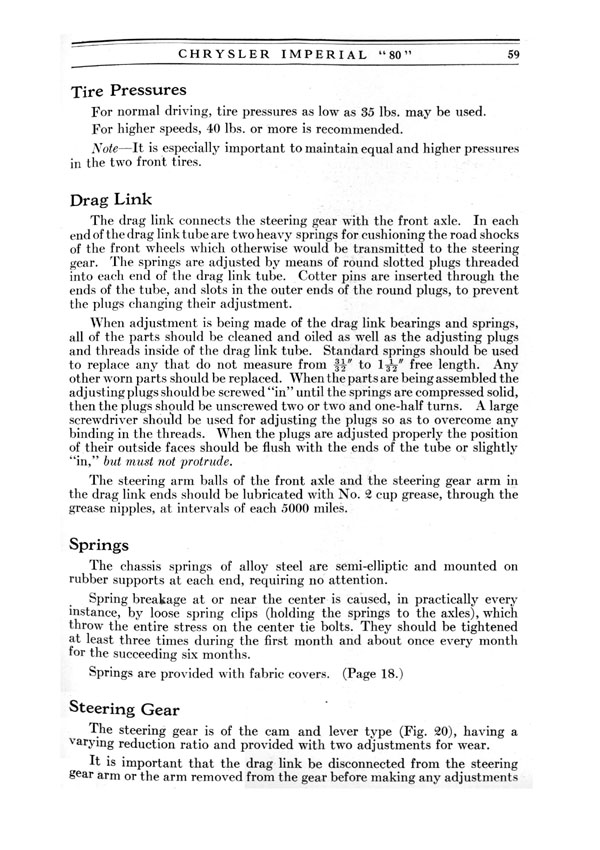 1926 Chrysler Imperial 80 Operators Manual Page 53